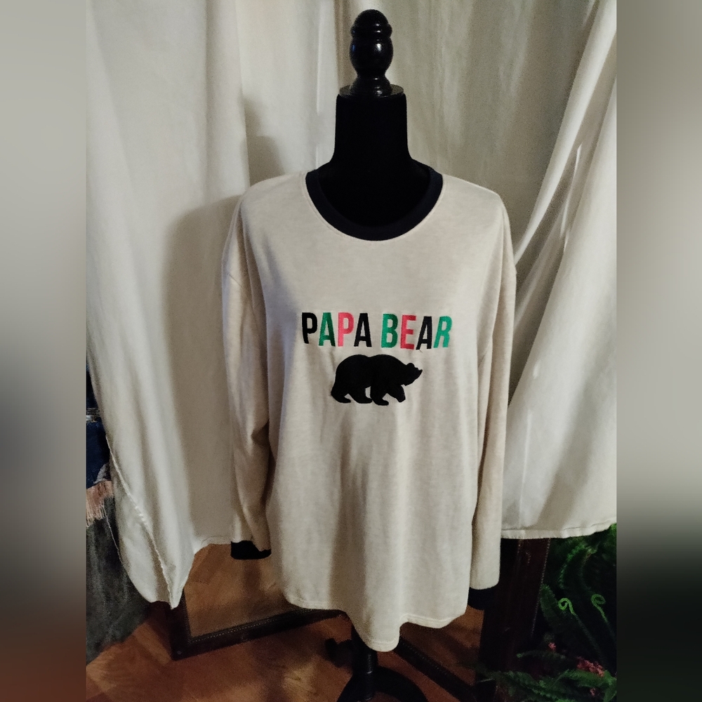 Dearfoam Comfort Papa Bear Graphic Sweatshirt 2XL